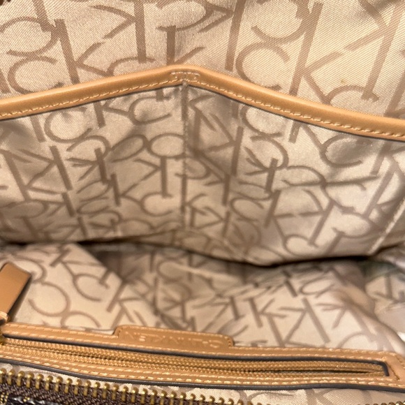 Calvin Klein Monogram Black and Brown Backpack - Picture 3 of 8